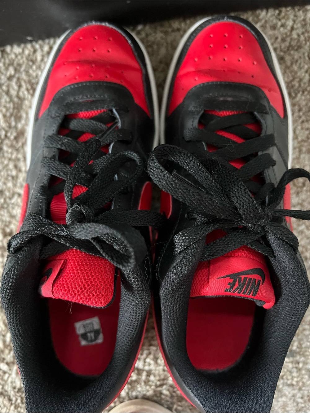 Nike Kids' Red and Black Athletic Shoes